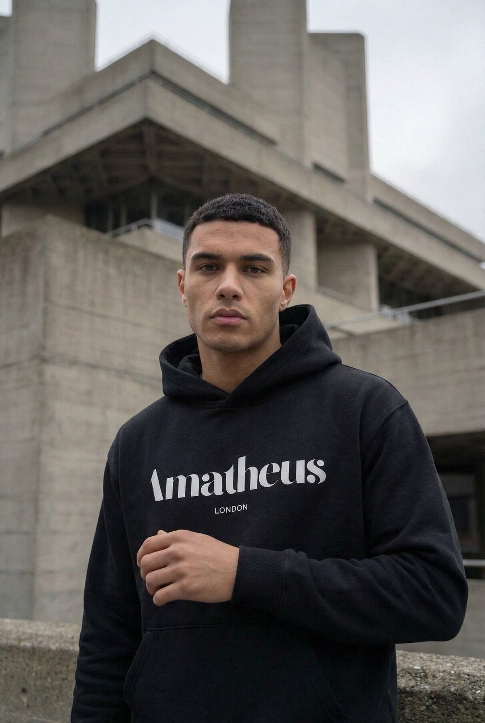 Amatheus London Oversize Black Hoodie