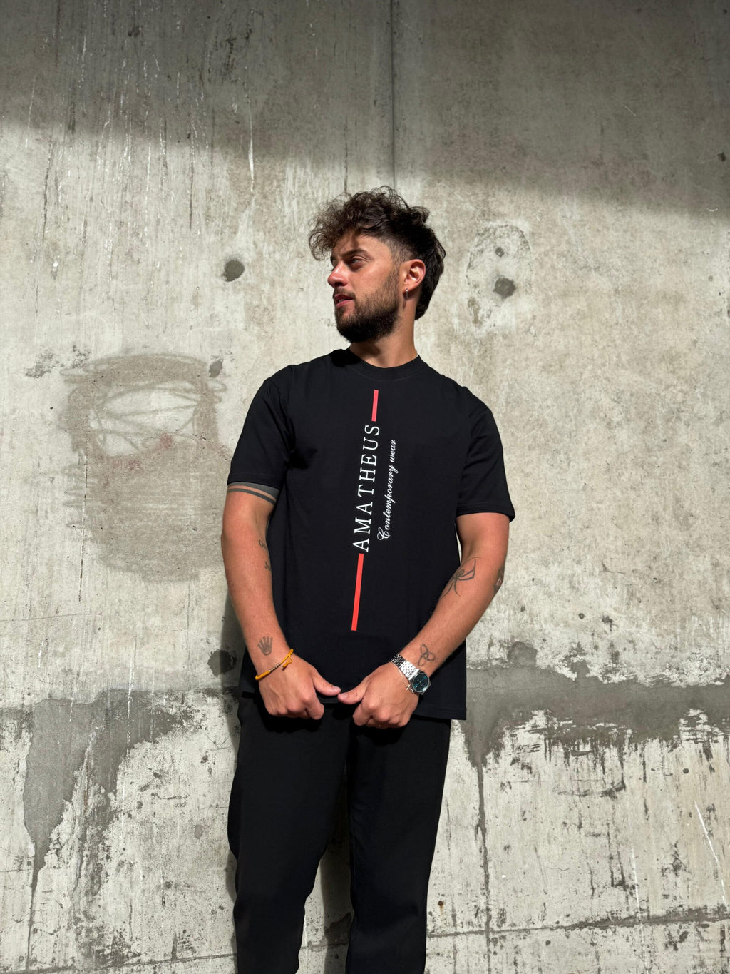 Amatheus Oversize T-shirt Red Line