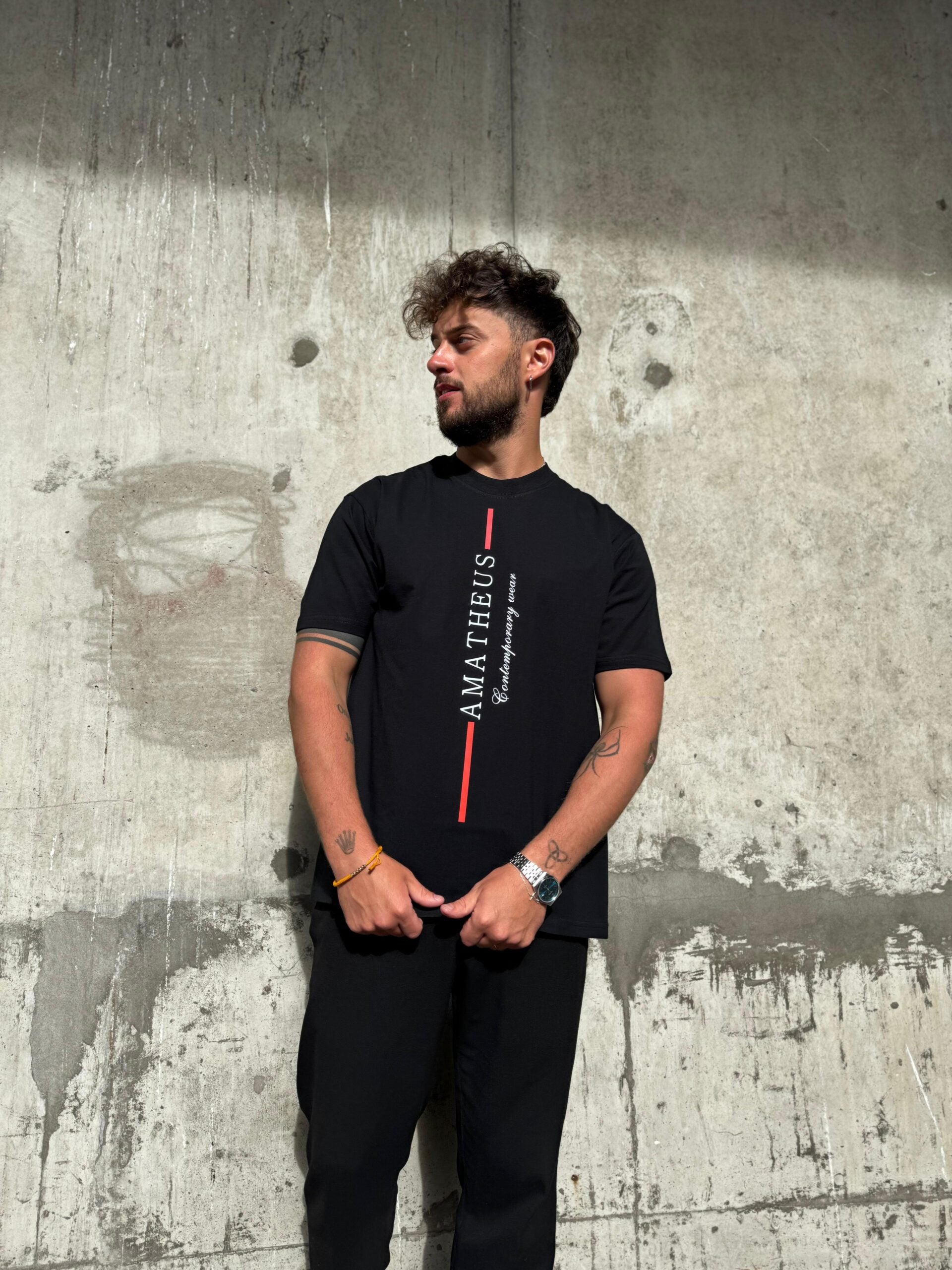 Amatheus Oversize T-shirt Red Line