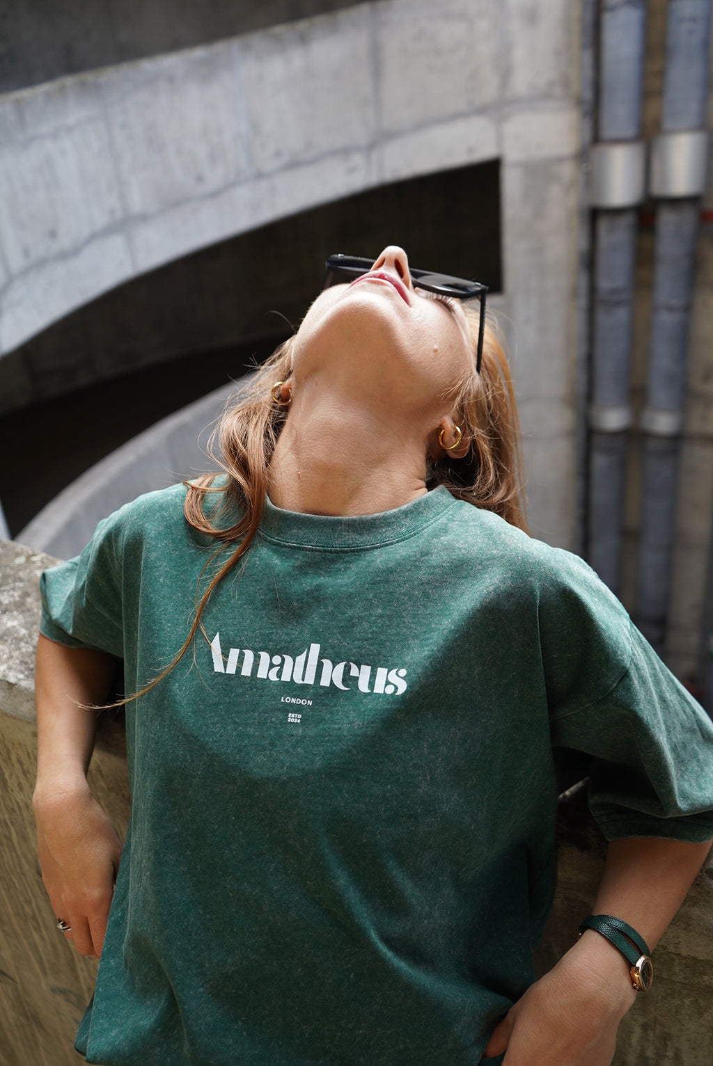 Amatheus Veridian Dusk Oversized Tee