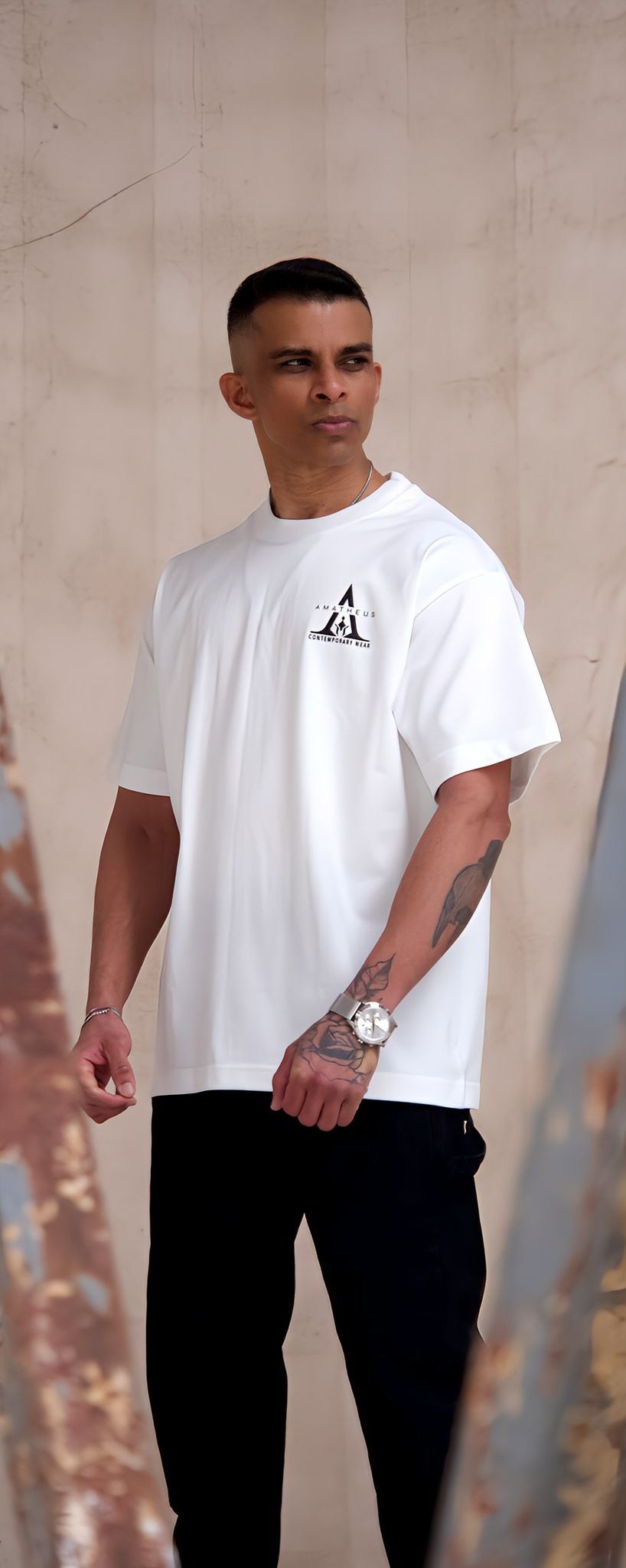 White underground oversize T-shirt Helios Tee