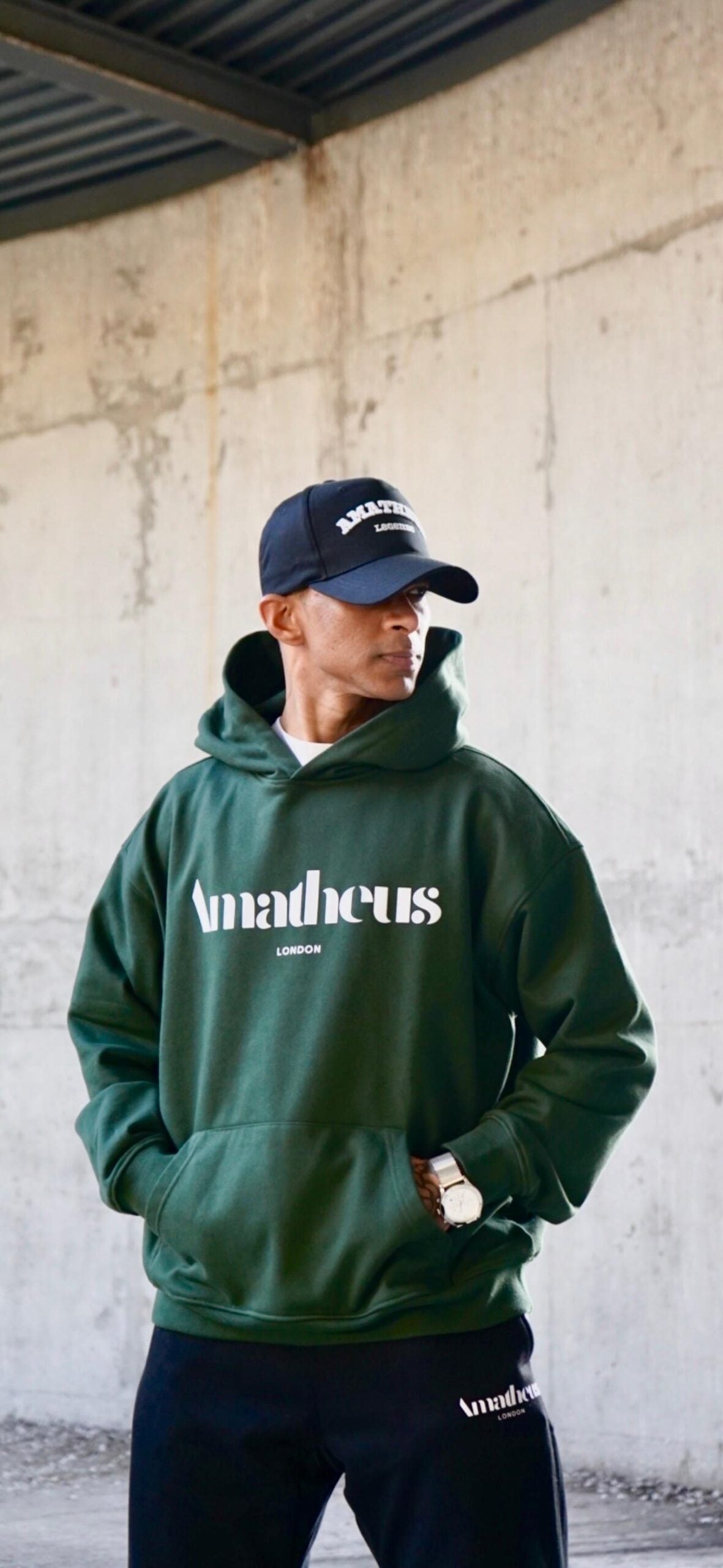 Amatheus Forest Green Oversize Hoodie