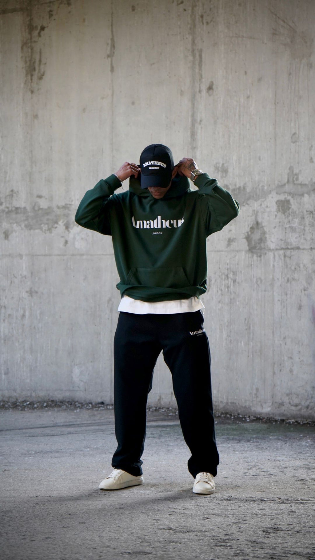 Amatheus Forest Green Oversize Hoodie
