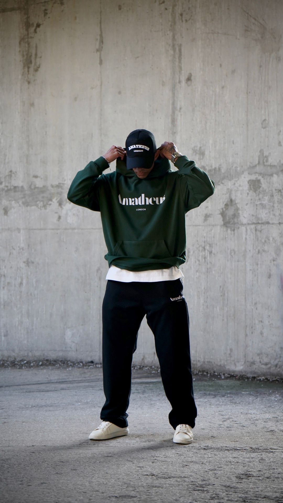 Amatheus Forest Green Oversize Hoodie