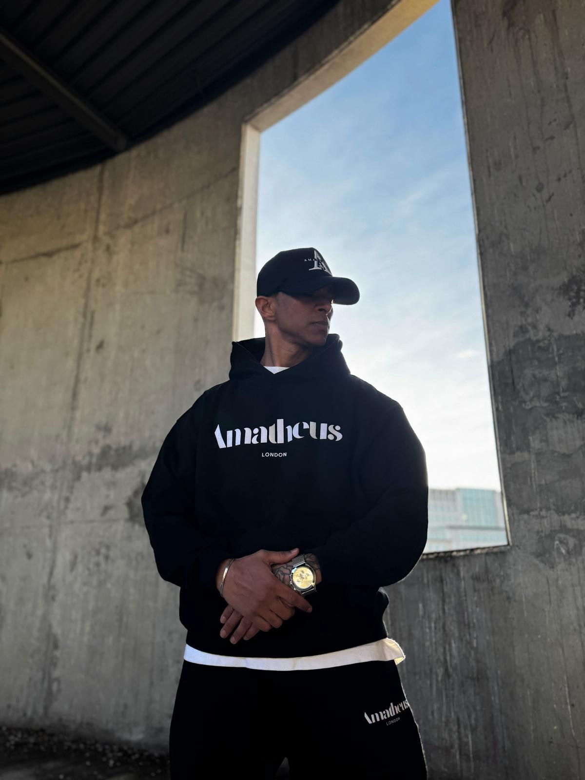 Amatheus London Oversize Black Hoodie