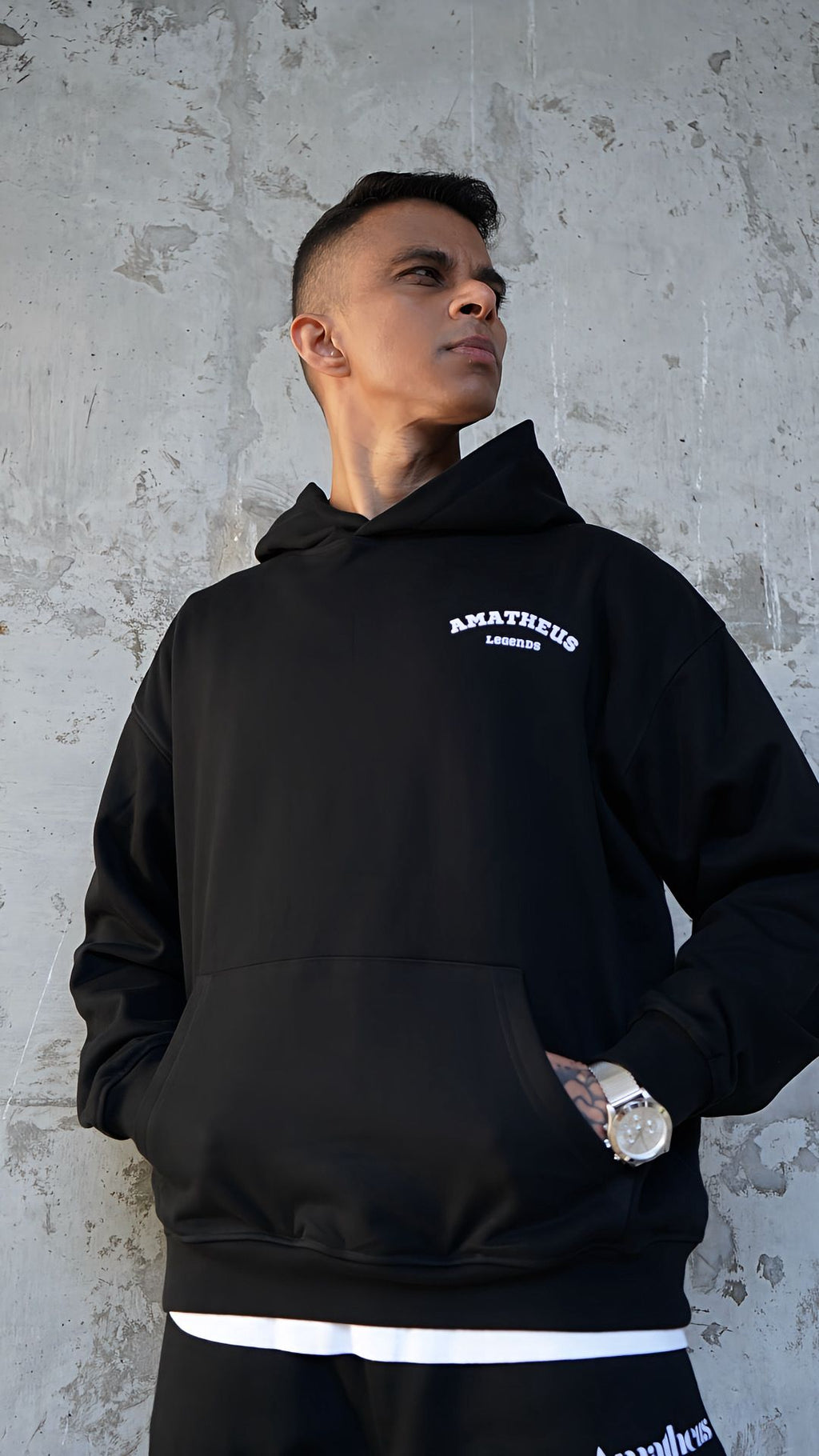 Amatheus Legends Oversize Black Hoodie