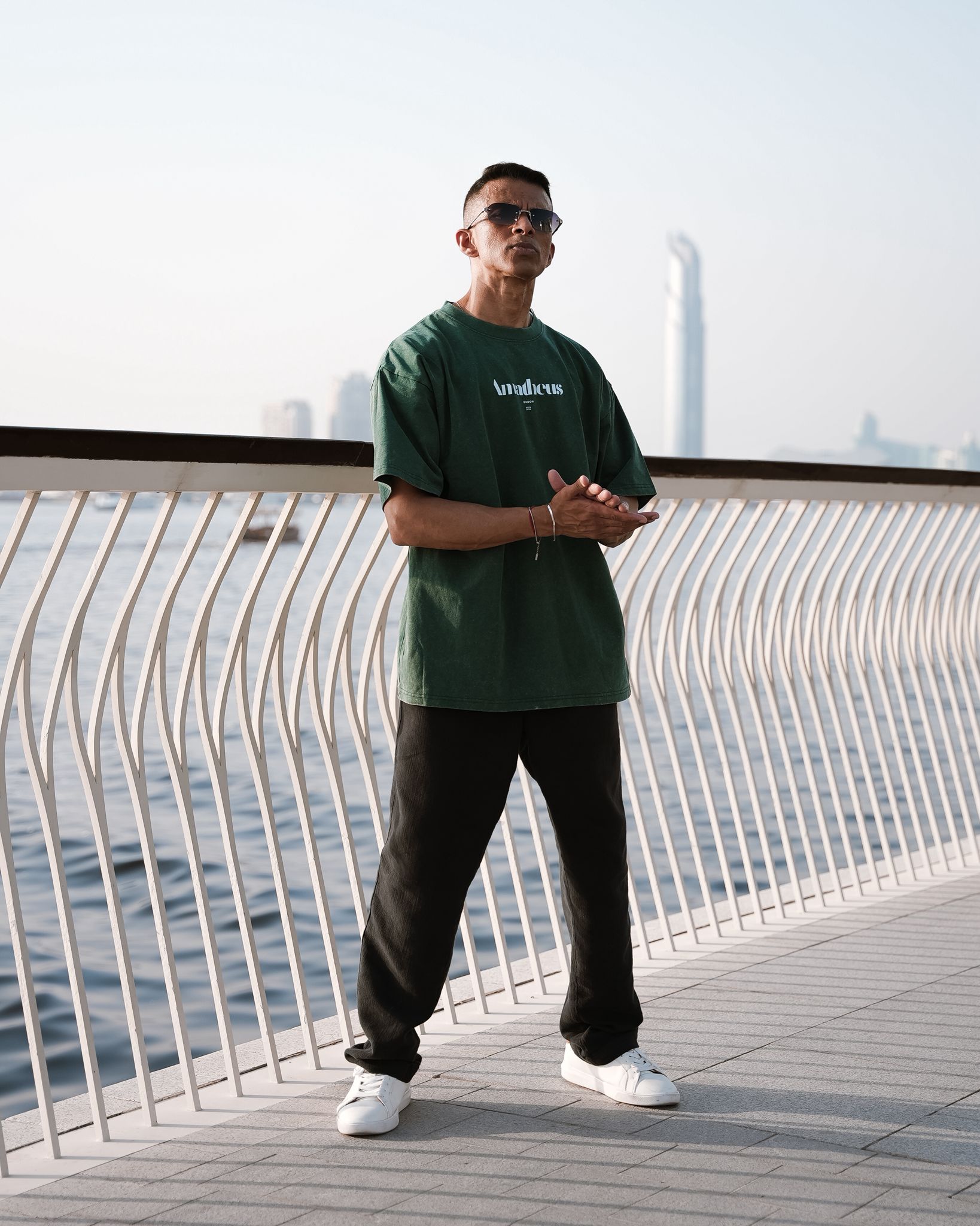 Amatheus Veridian Dusk Oversized Tee