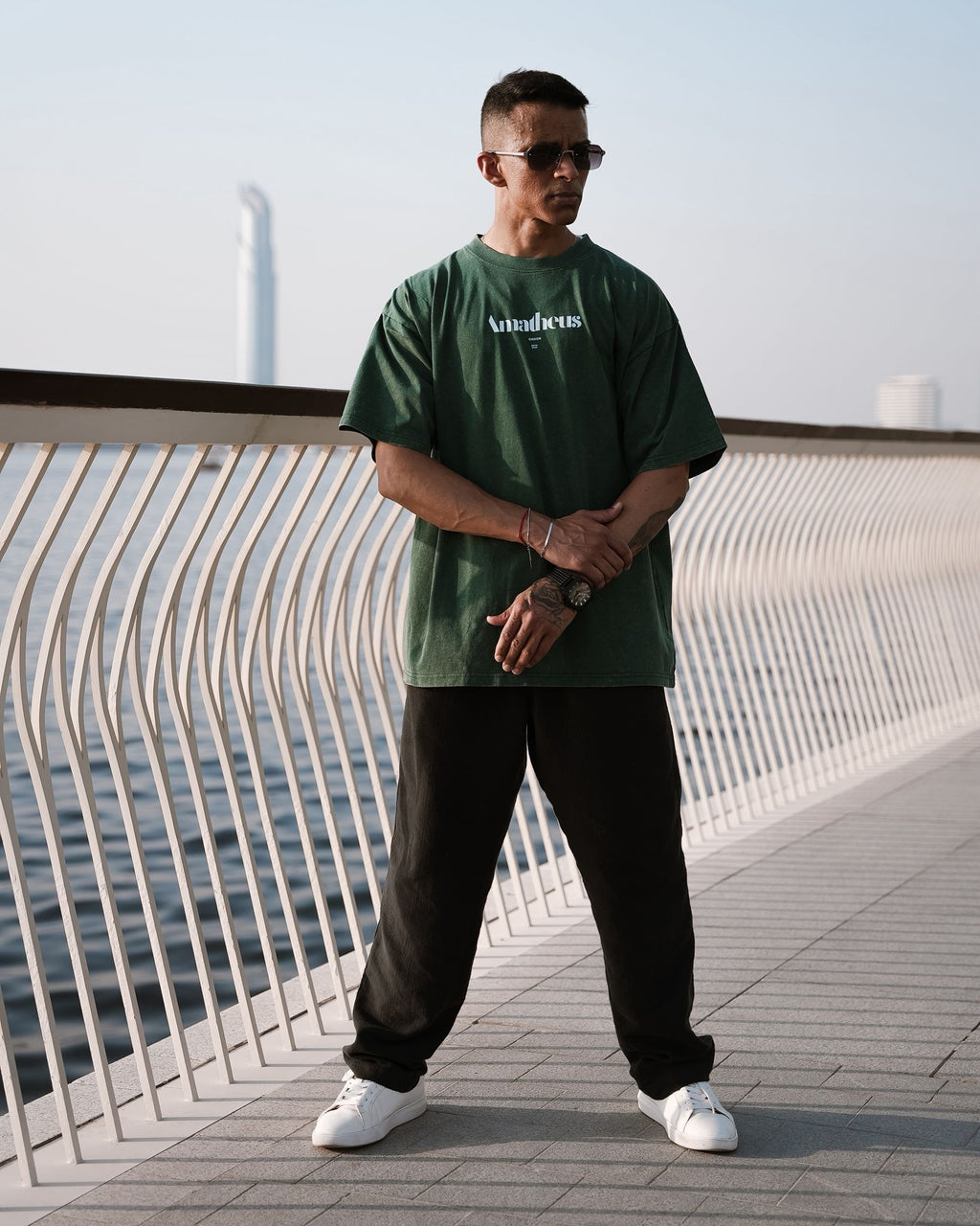 Amatheus Veridian Dusk Oversized Tee