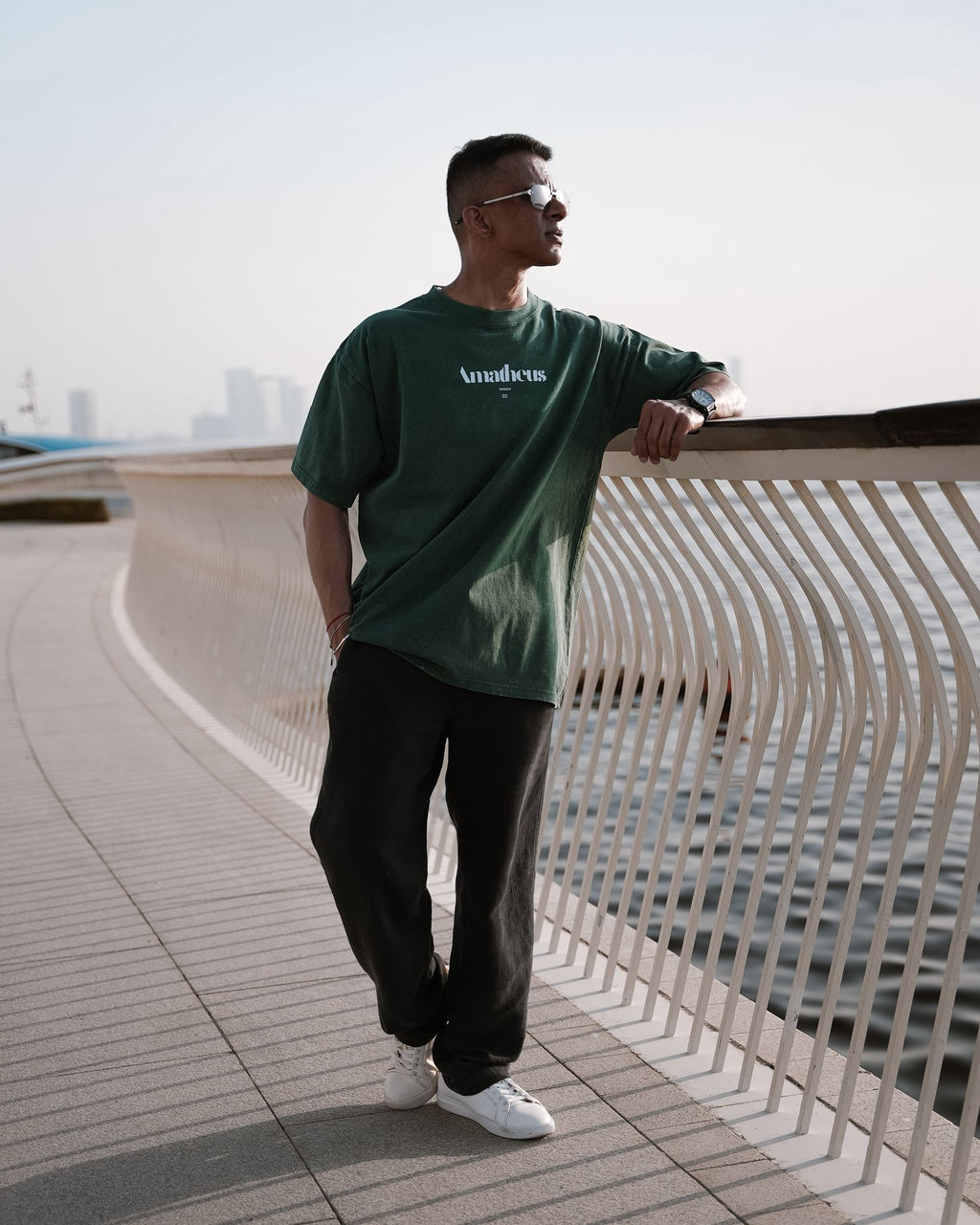 Amatheus Veridian Dusk Oversized Tee